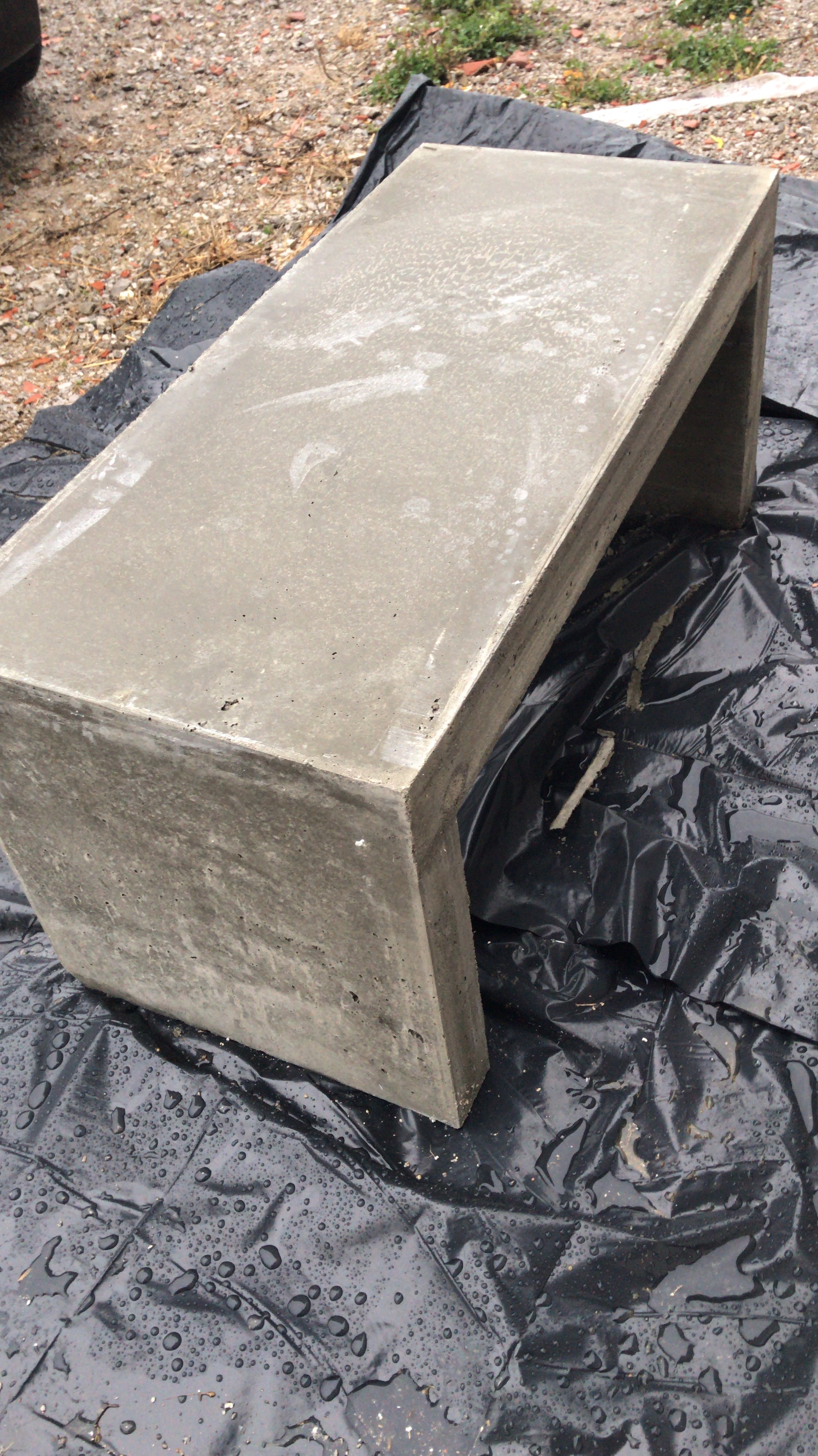 Poured deals concrete table